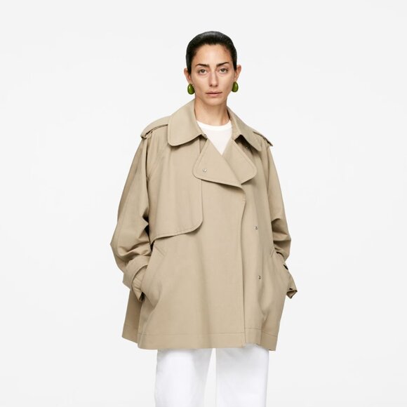 Arket Short Trench - Beige Linen Blend - Picture 3 of 7
